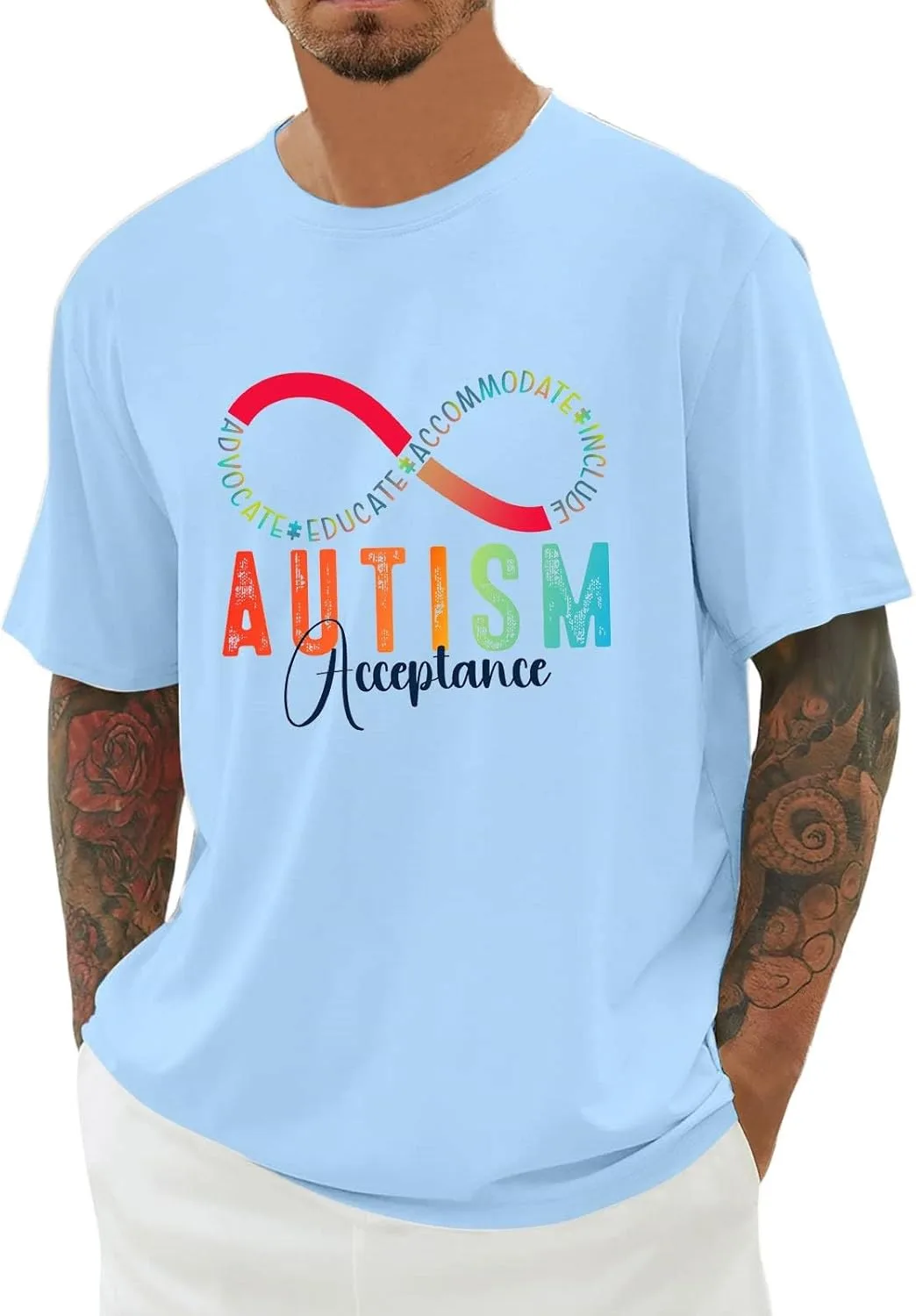 Футболка с рисунком Autism Awareness, Unisex, короткий рукав
