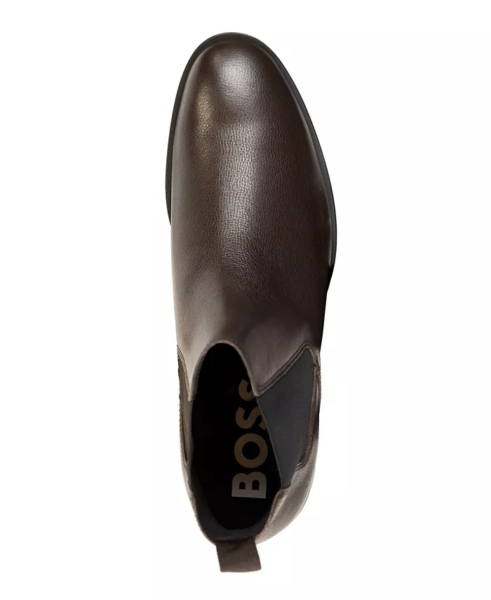 Мужские туфли Colby Grainy с круглым носком Hugo Boss, коричневый — фото 2
