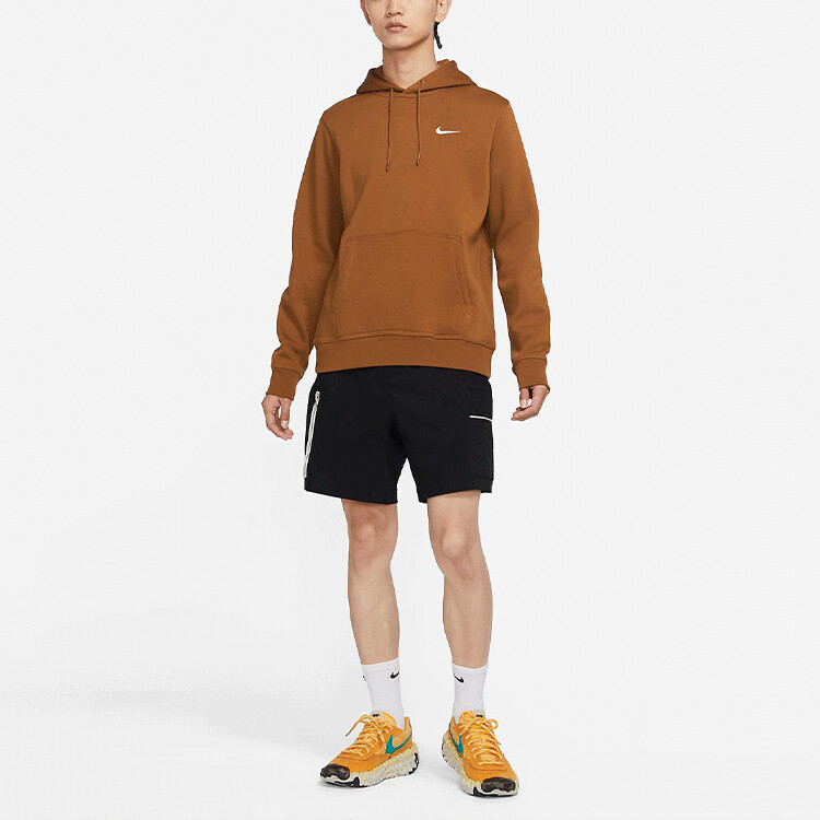 Мужская толстовка с капюшоном и завязками на шнурке Club Swoosh, цвет Tawny Nike, цвет Tawny — фото 3
