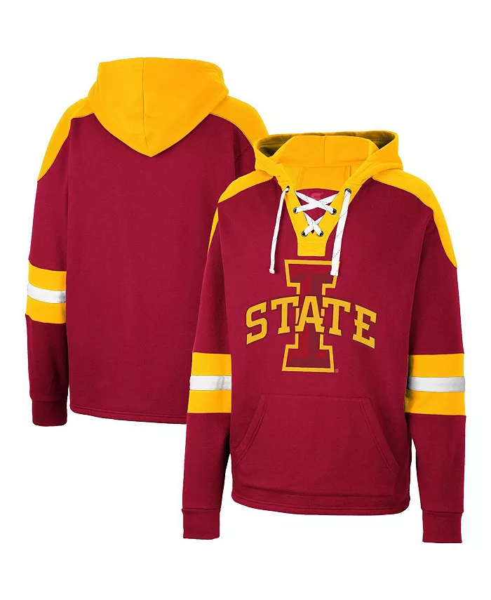 

Мужская толстовка с капюшоном Iowa State Cyclones Lace-Up 4.0 Pullover Hoodie на шнуровке Colosseum, красный
