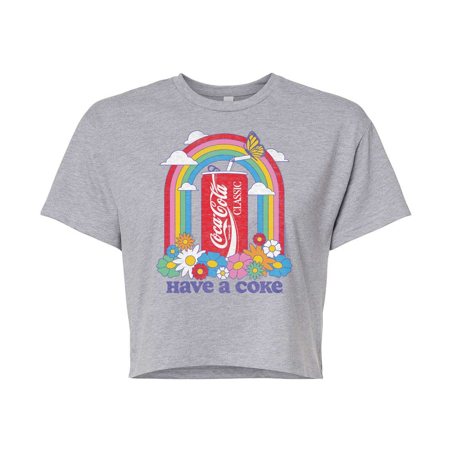 

Укороченная футболка с рисунком Coca-Cola для юниоров Licensed Character, серый