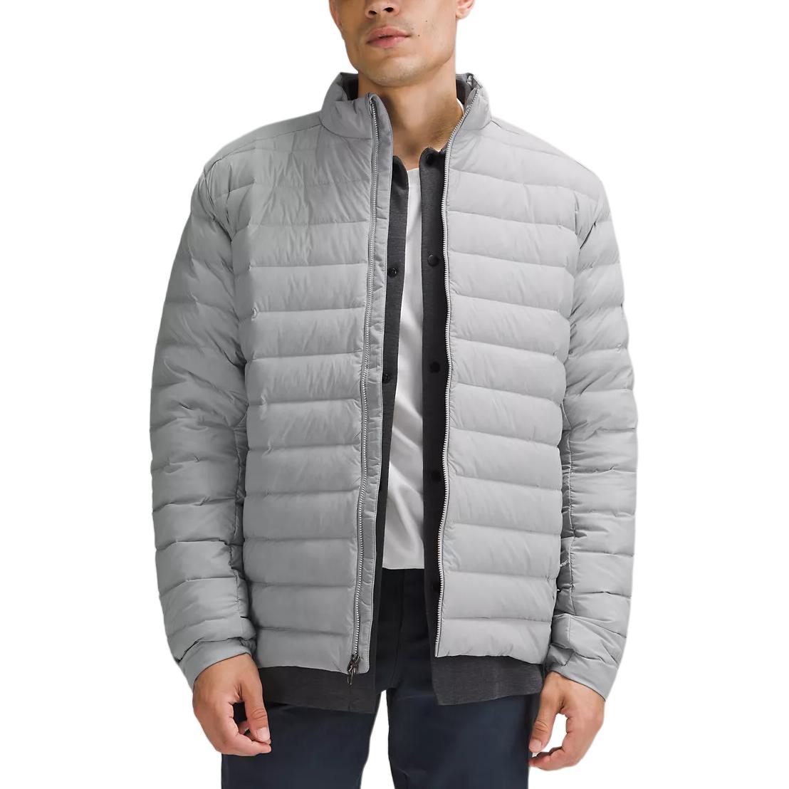 

Lululemon Мужская пуховая куртка с капюшоном, Rhinoceros Gray/RHIG