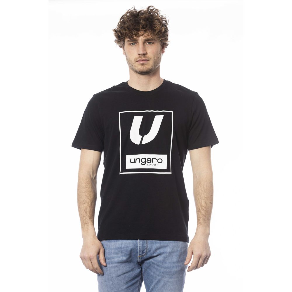 

Черная хлопковая мужская футболка Ungaro Sport