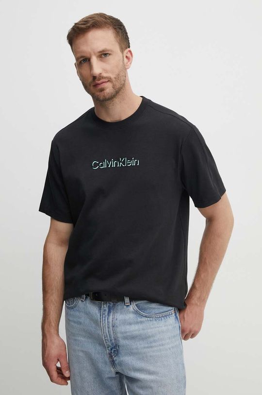 

Хлопковая футболка Calvin Klein, черный