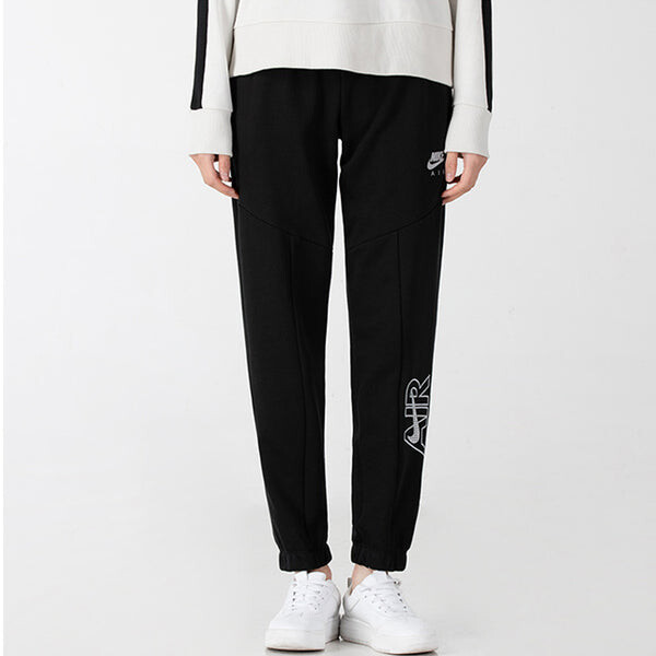 Брюки logo alphabet printing lacing sports pants/trousers/joggers boy black Nike, черный — фото 2