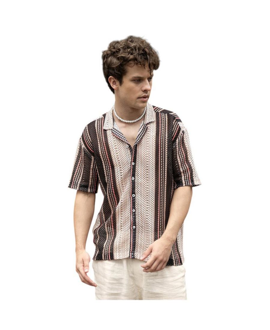 

Многослойная вязаная рубашка оверсайз Campus Sutra, Brown