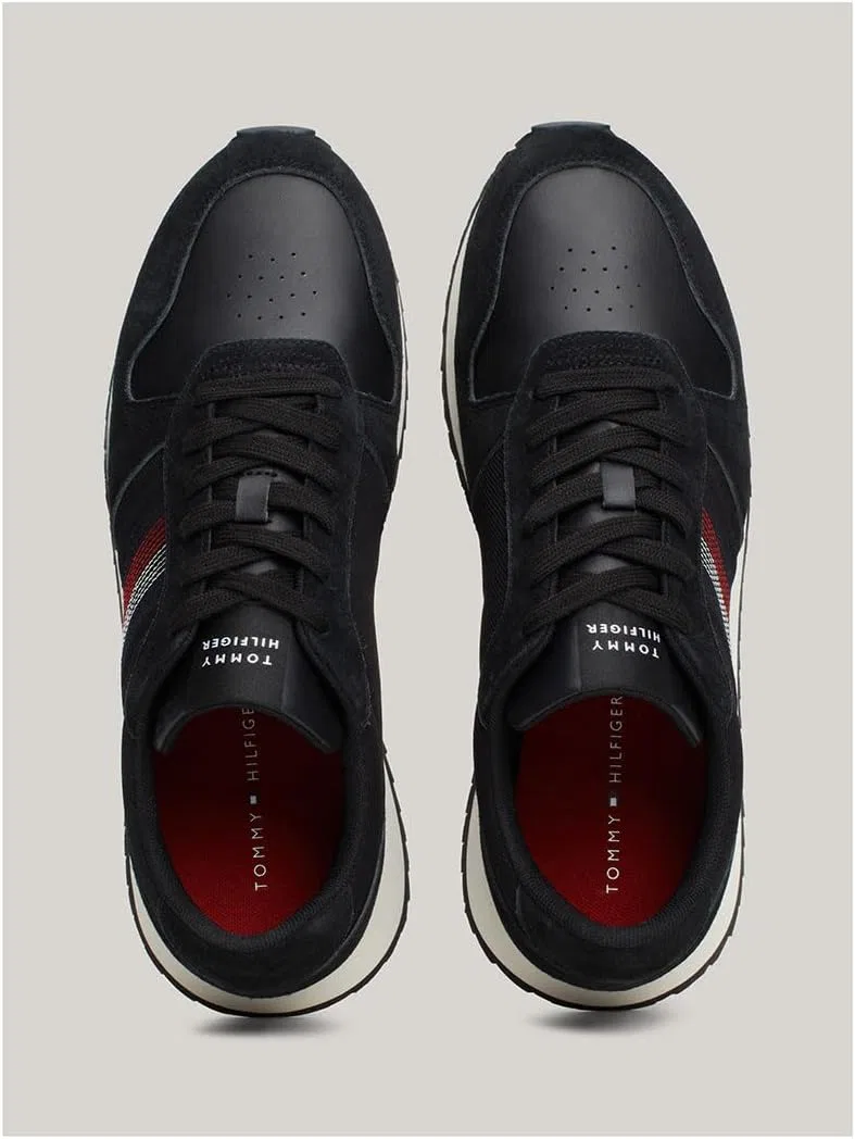 Мужские кроссовки Tommy Hilfiger Runner Evo Mix Stitch Sports Shoes, Black — фото 3