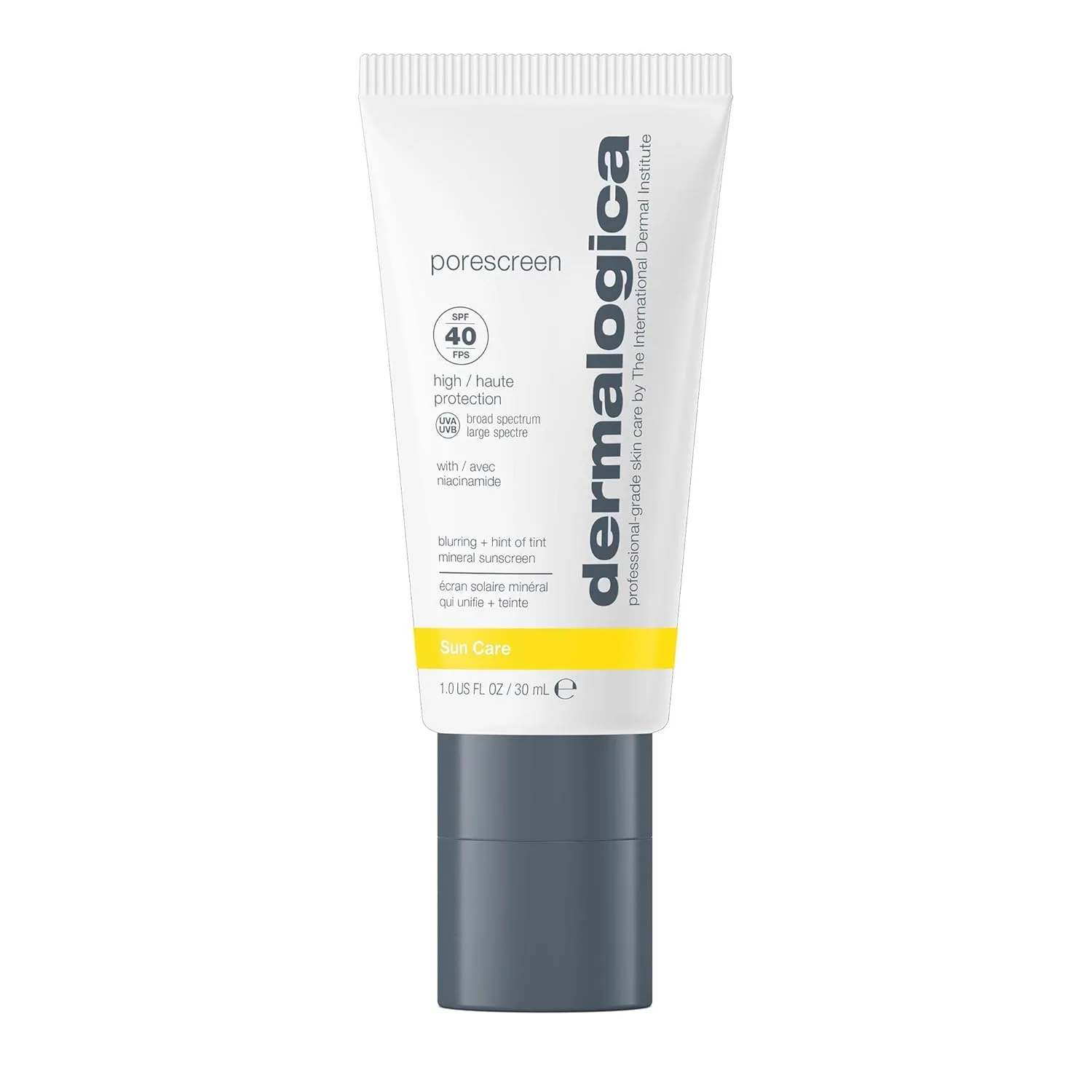 Dermalogica Porescreen Mineral Sunscreen SPF 40 для лица, защита от солнца и основа под макияж с оксидом цинка, многофункциональный солнцезащитный крем перед нанесением макияжа - 30 мл, white