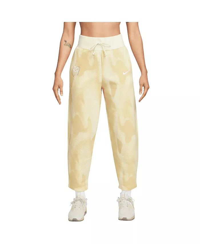 

Женские кремовые флисовые брюки Phoenix с высокой талией Curve от USMNT Nike