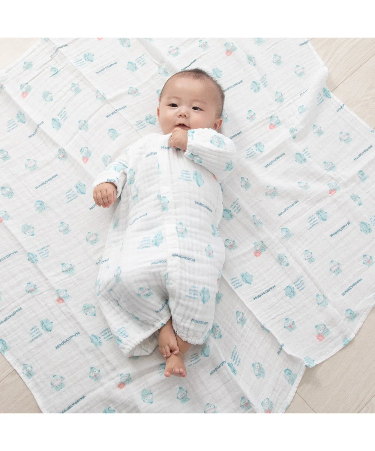 Окутывающее одеяло-пелёнка Sanrio из муслина 100x100 см белый
