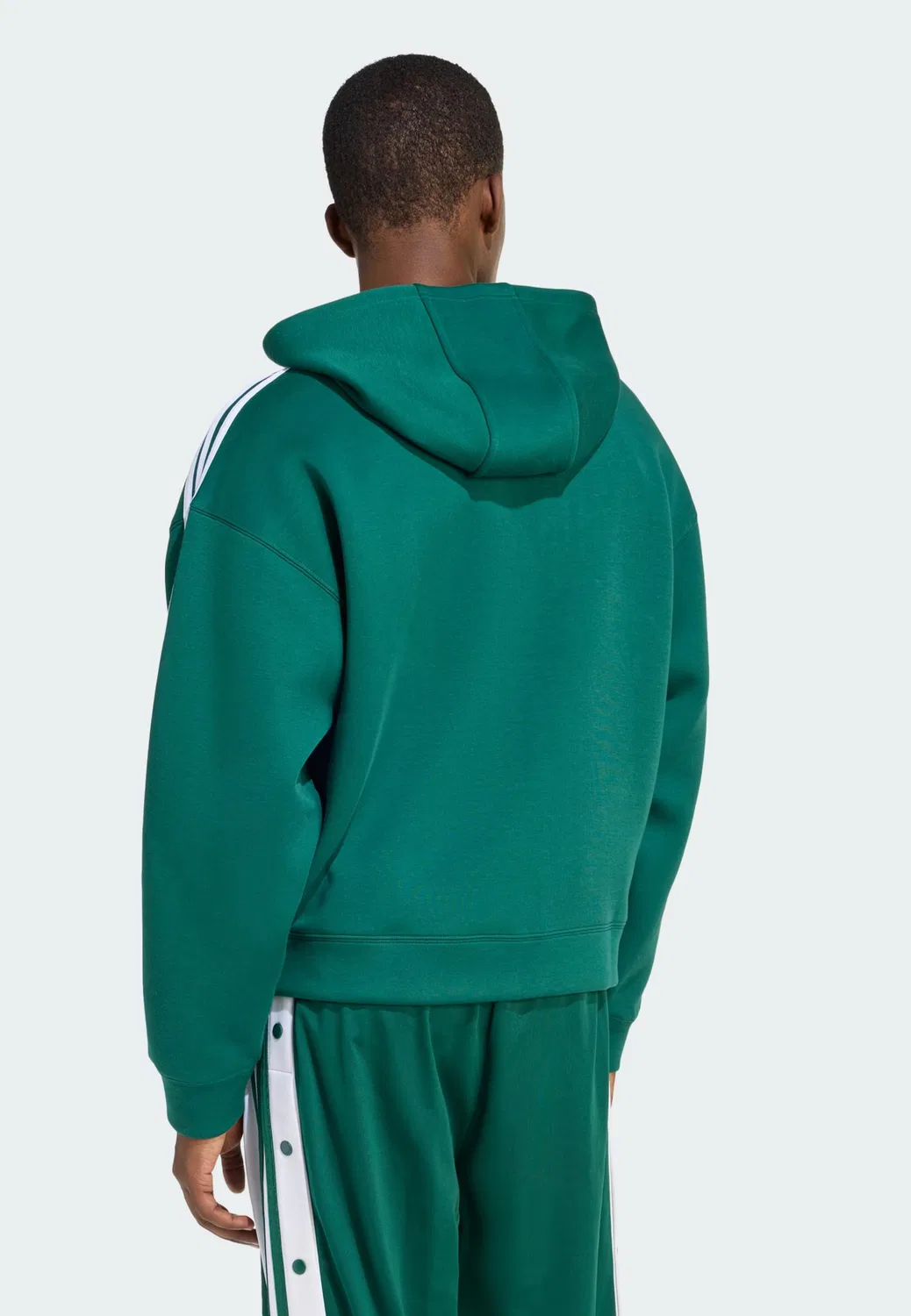 Толстовка на молнии Adidas Originals Adicolor Spacer изумрудного цвета — фото 4