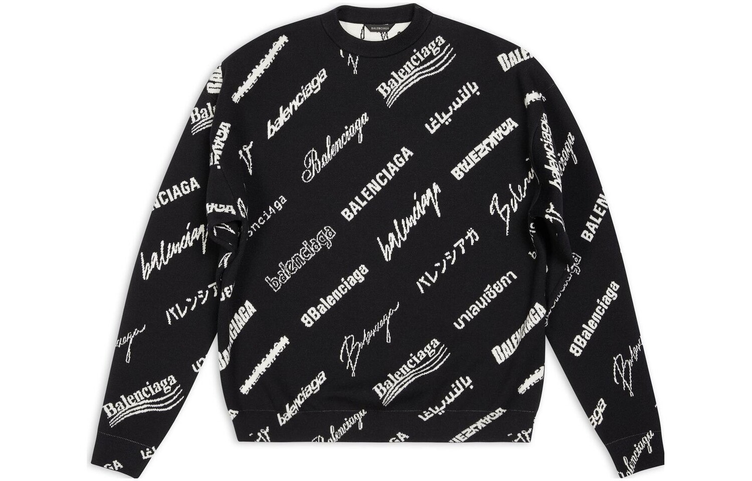 

Свитер мужской Balenciaga Crewneck, черный