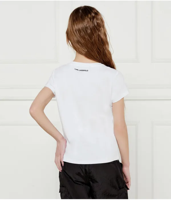 Футболка Regular fit Karl Lagerfeld Kids, белый — фото 3