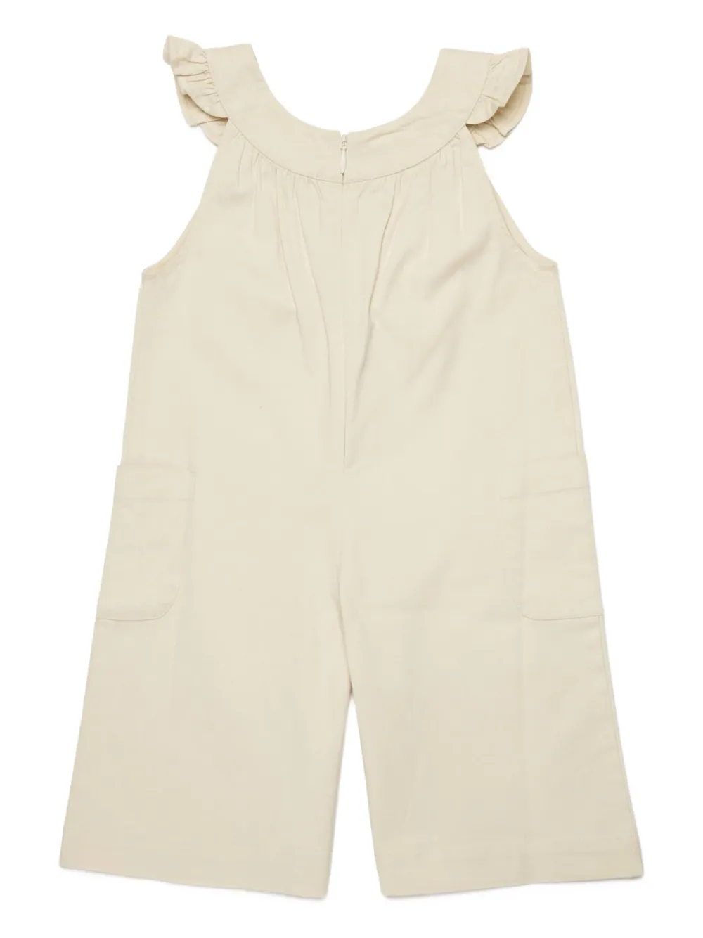 Спортивные брюки с оборками Marni Kids, бежевый — фото 2