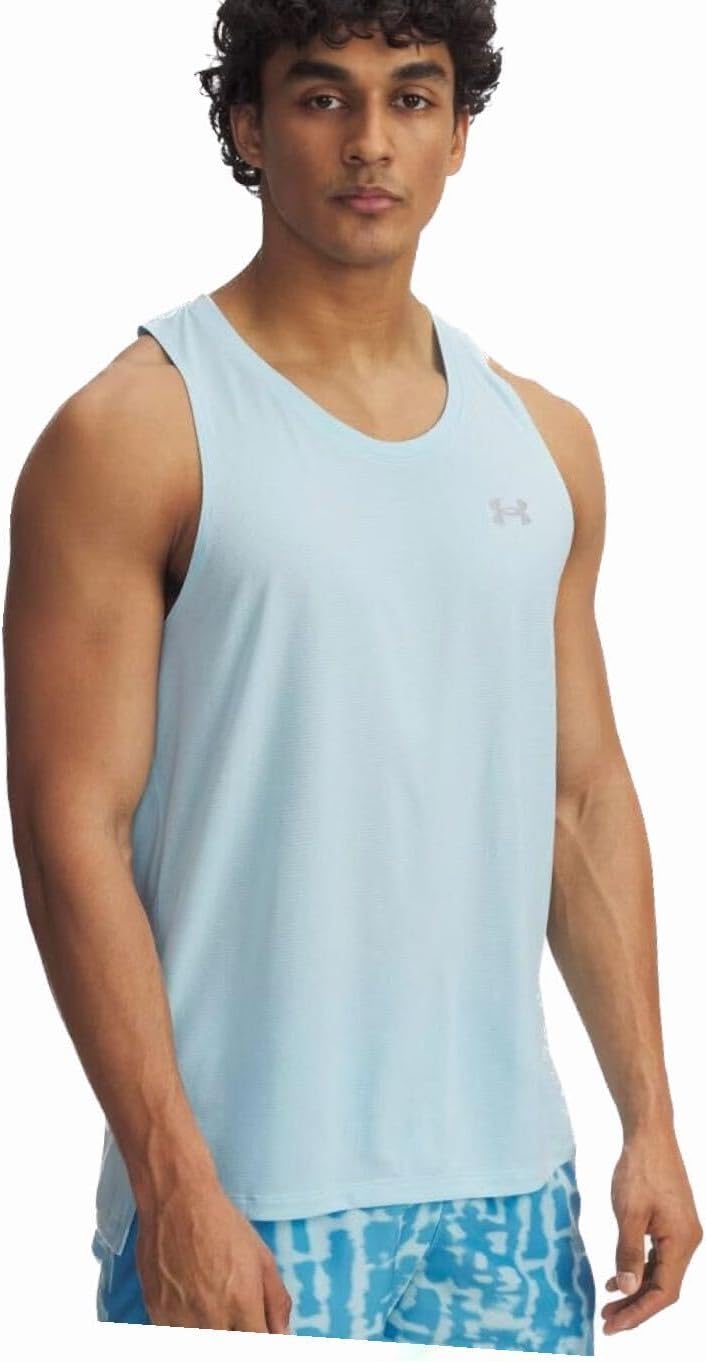 

Under Armour Mens Streaker Singlet, Fire/Reflective