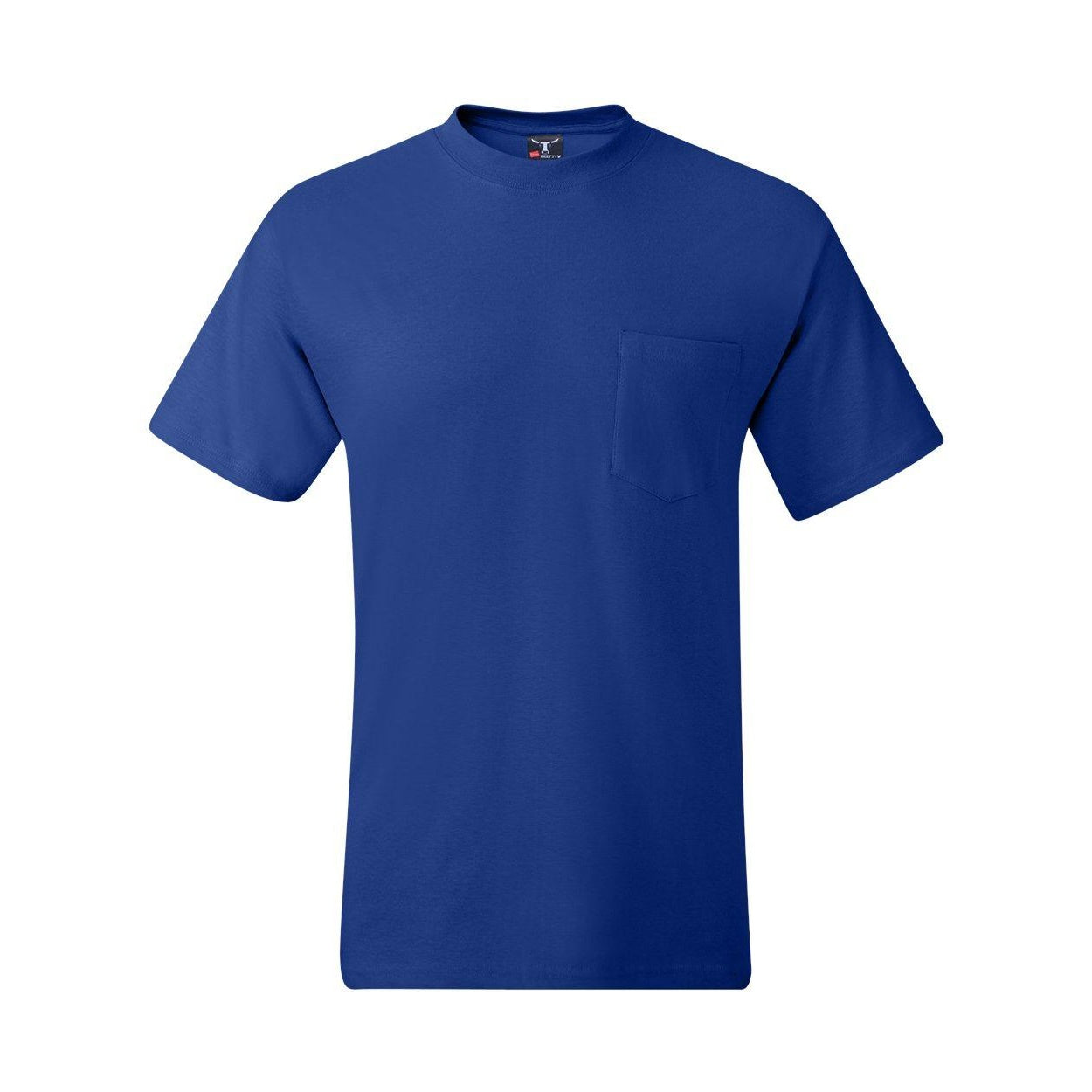 

Футболка Hanes Beefy-T с карманом, цвет deep royal