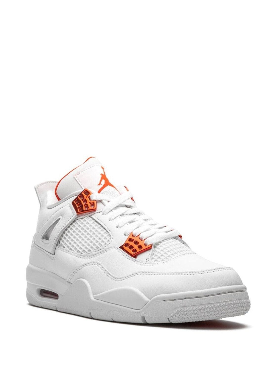 Кроссовки Jordan Air Jordan 4 Retro, белый/оранжевый — фото 2
