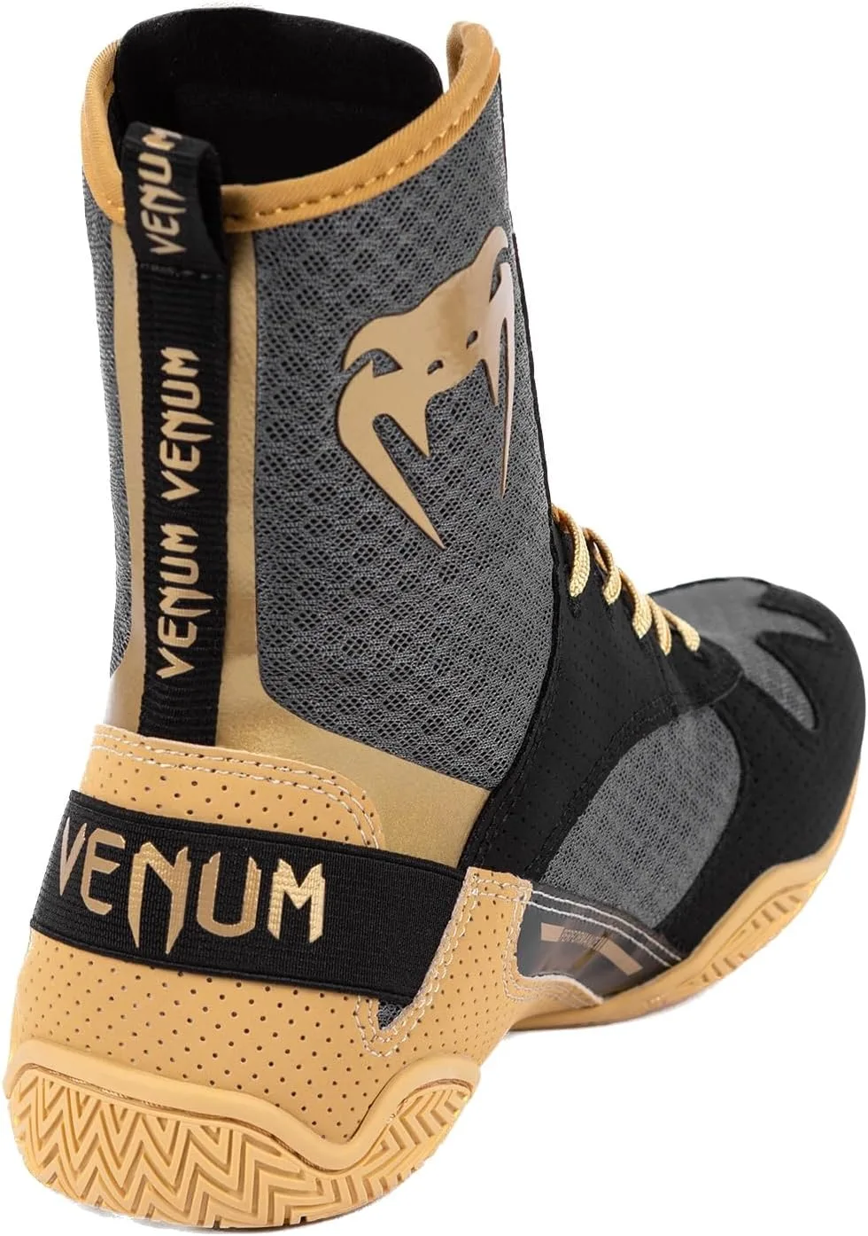 Боксерские ботинки Venum Unisex Adult Elite, черный/бежевый — фото 4
