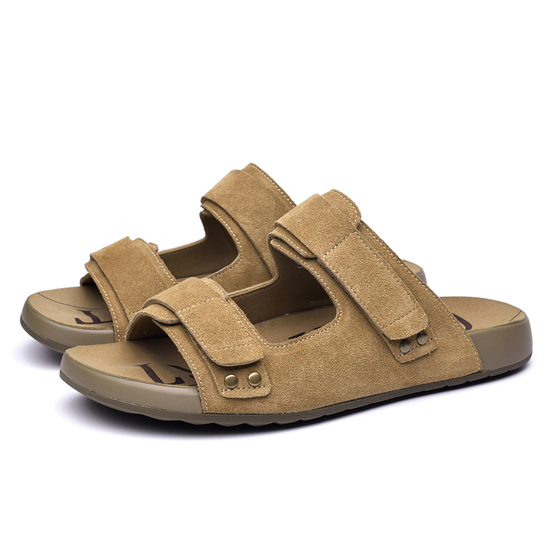 AOKANG Слайдеры мужские в коробке - какао браун, цвет Cocoa Brown[Standard Leather Shoe Size] — фото 4