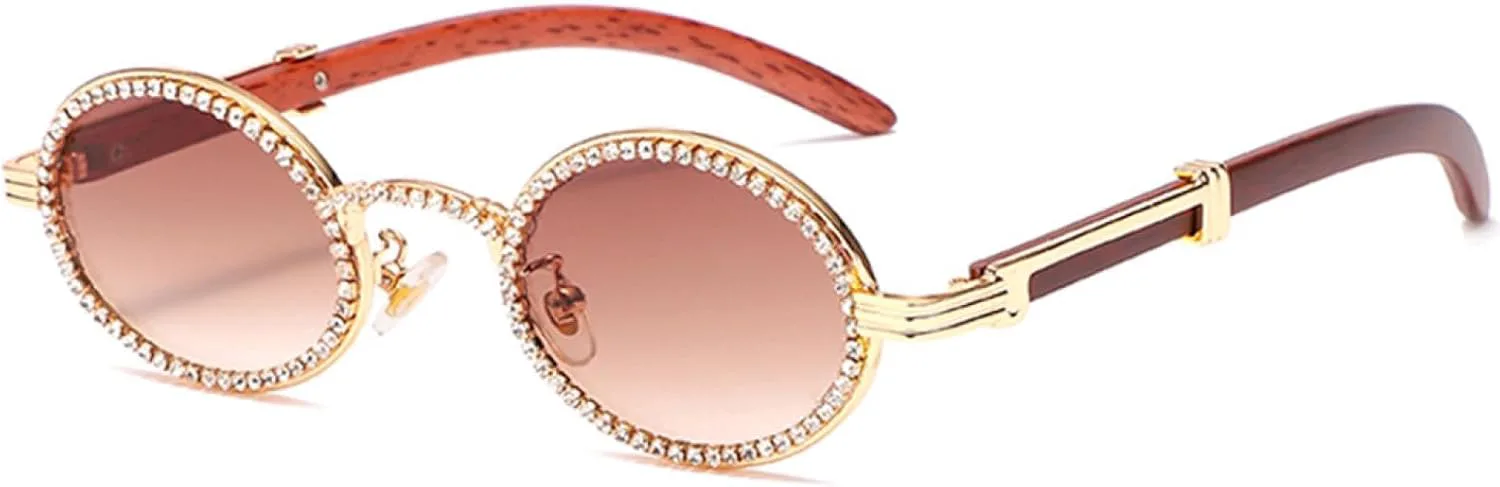 

Женские солнцезащитные очки круглой формы в винтажном стиле, защита от УФ-излучения UV400, маленькая оправа, синий, желтый, коричневый цвет SZVVBKK, Brown Lens