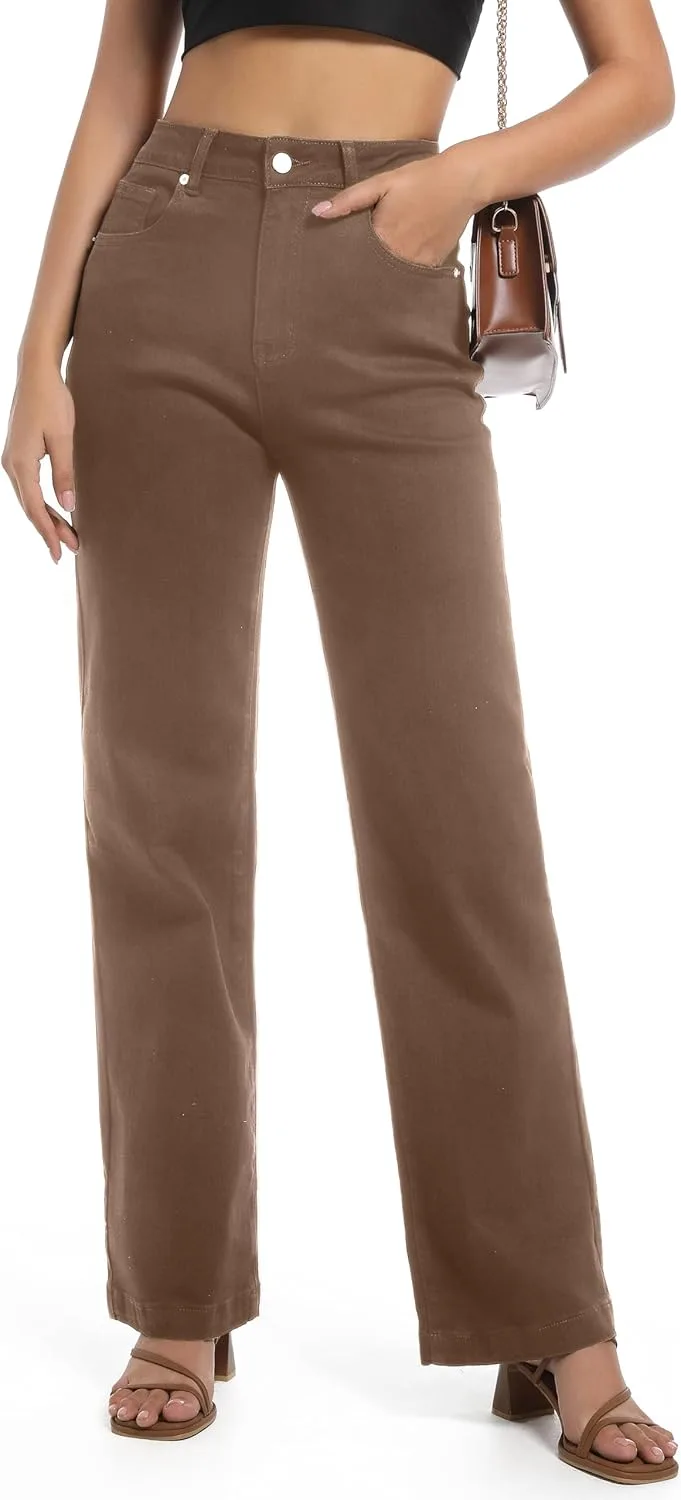 

Женские джинсы High Waisted Straight Leg Stягивающиеся Guaile