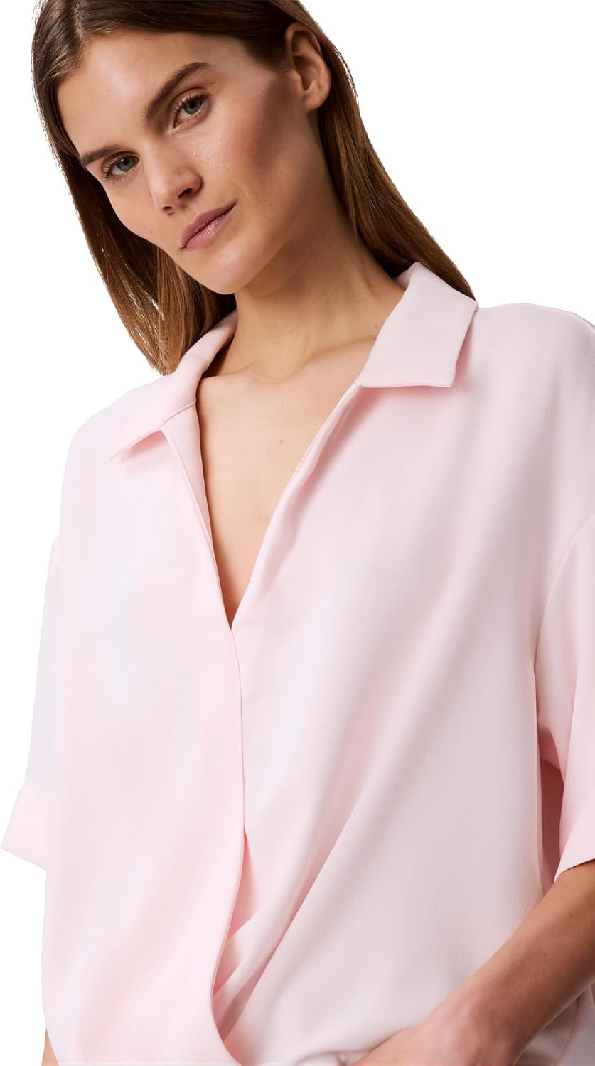 

Женский креповый топ-накидка с принтом Calvin Klein, Pearl