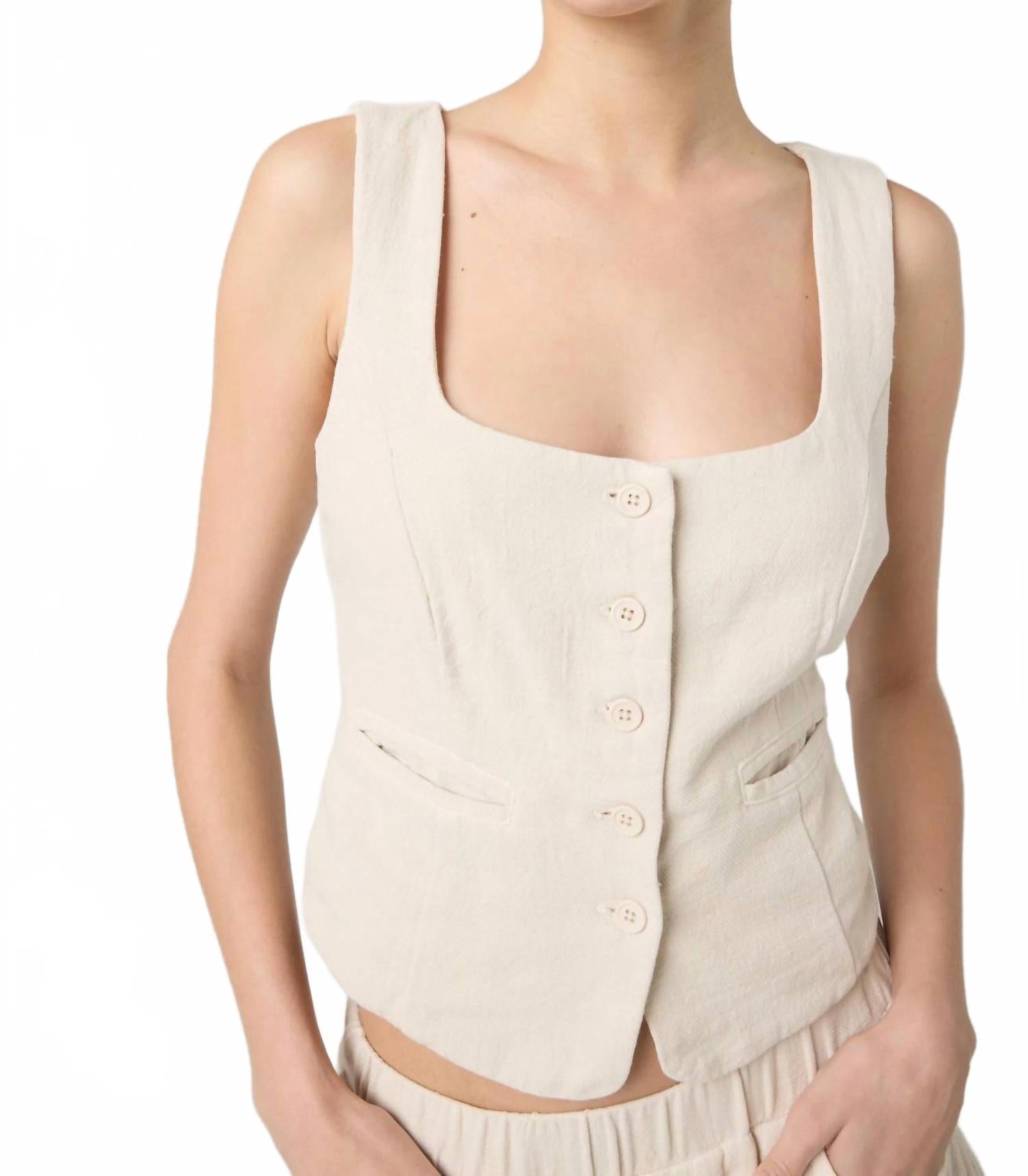 

Женский жилет-топ Bar цвета устрицы BLANKNYC, Oyster