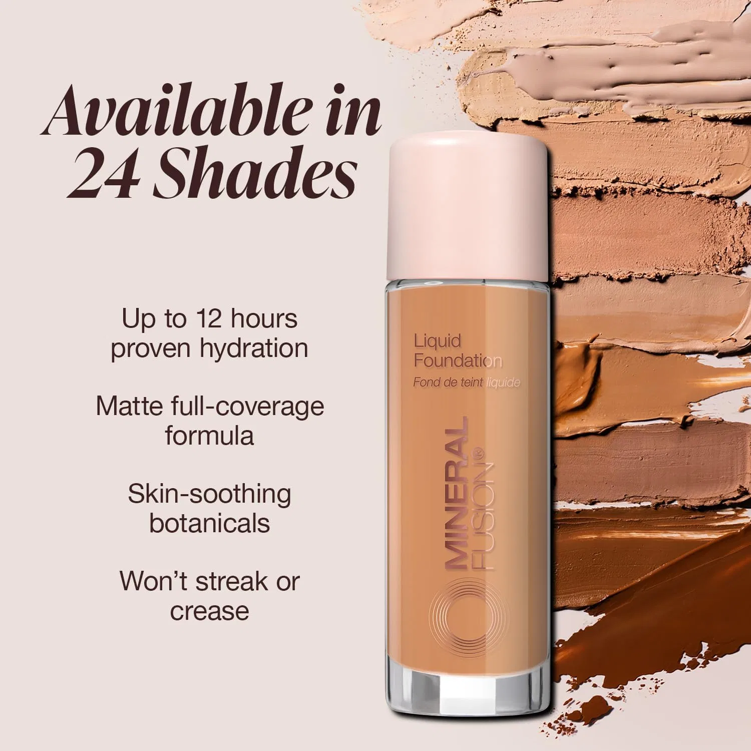 Тональная основа Mineral Fusion Full Coverage Liquid Foundation, оттенок Neutral 3, 30 мл — фото 2