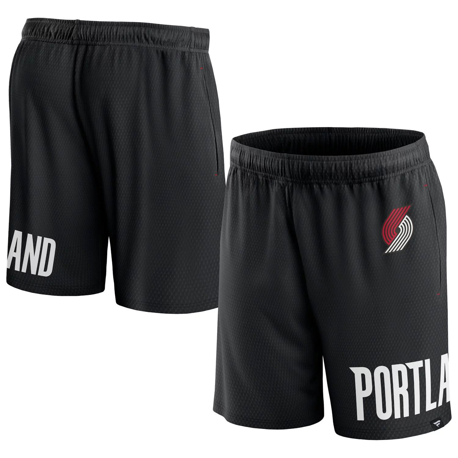 

Мужские фирменные черные шорты Portland Trail Blazers Free Throw в сетку Fanatics