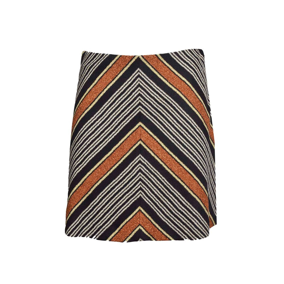 

Оранжевая полосатая мини-юбка из вискозы с ламе Missoni