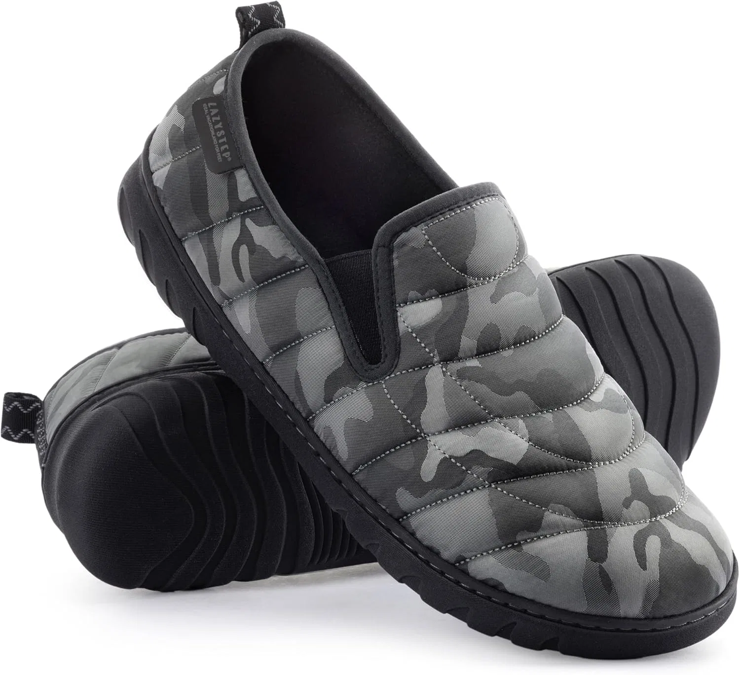 Тапочки с мемори-пеной LazyStep, Camouflage Grey