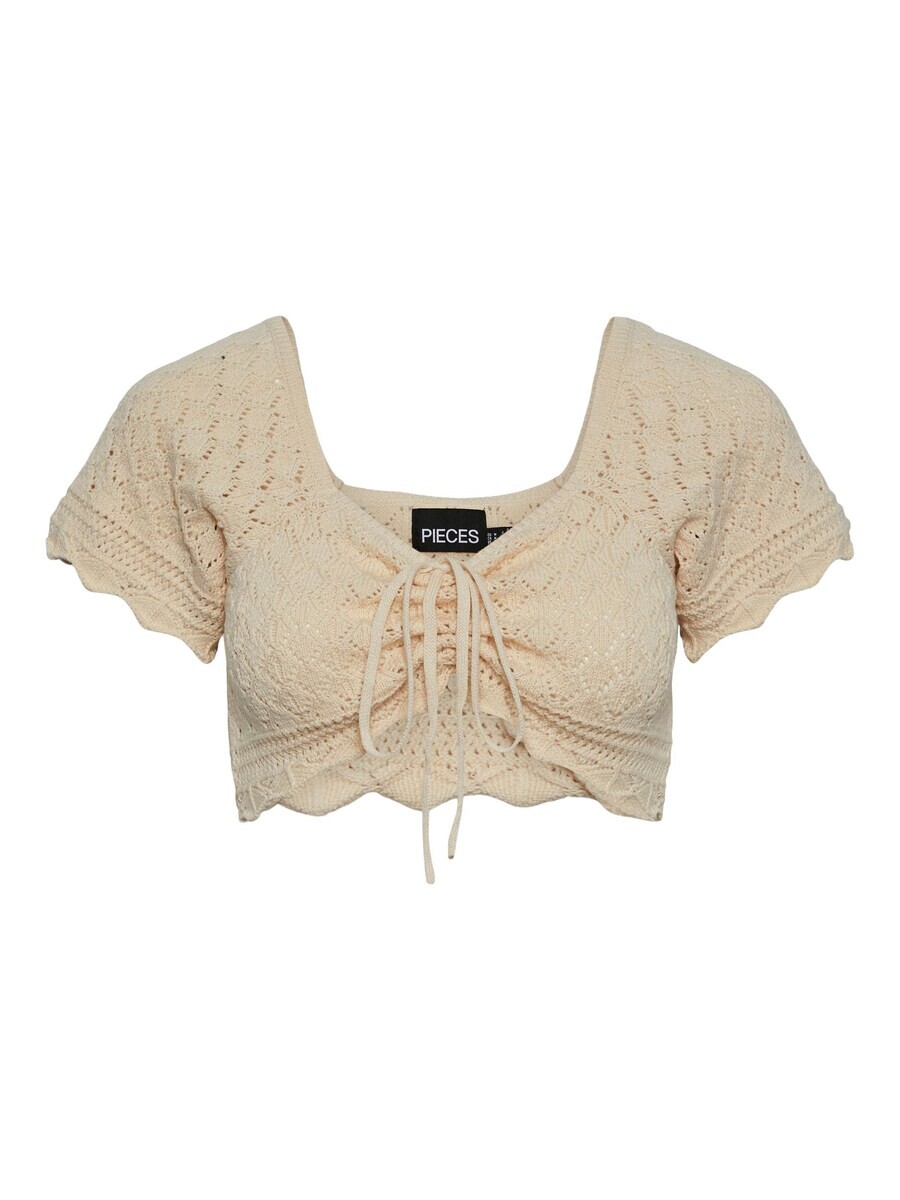 

Вязаный топ PIECES Knitted Top Bluma, кремовый