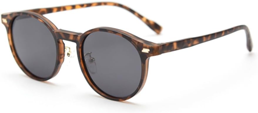 

Солнцезащитные очки в стиле ретро с поляризацией, мужские, в круглой оправе, легкие, для вождения, женские, винтажные, с защитой от УФ-излучения UV400 VFDHN, Leopard With Black