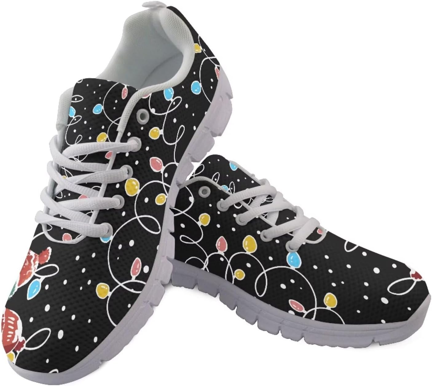 

Женские и мужские кроссовки Jeiento для бега с шнуровкой и без, спортивные кроссовки, легкие и удобные, для занятий в тренажерном зале, слипоны, противоскользящая обувь для ходьбы, Cute Snowman