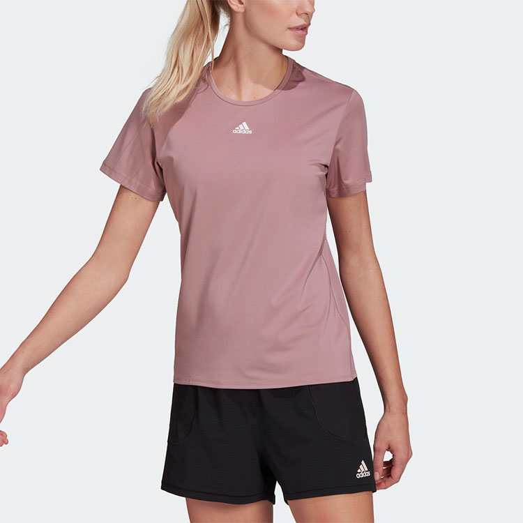 Adidas Футболка женская фиолетово-розовая — фото 4