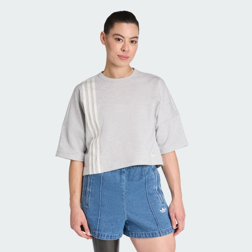 

Футболка Adidas Off Placed 3-Stripes Tee, цвет Grey Two Mel