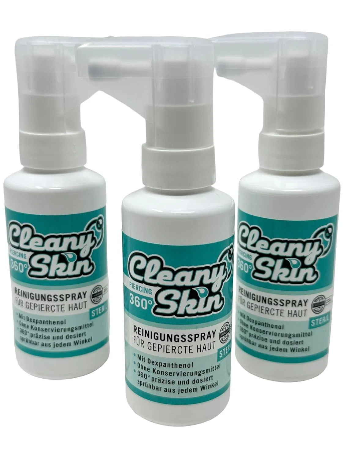 Профессиональный спрей для пирсинга Cleany Skin от INKgrafiX, 3 x 50 мл Tattoo [Inkgrafix] Piercing