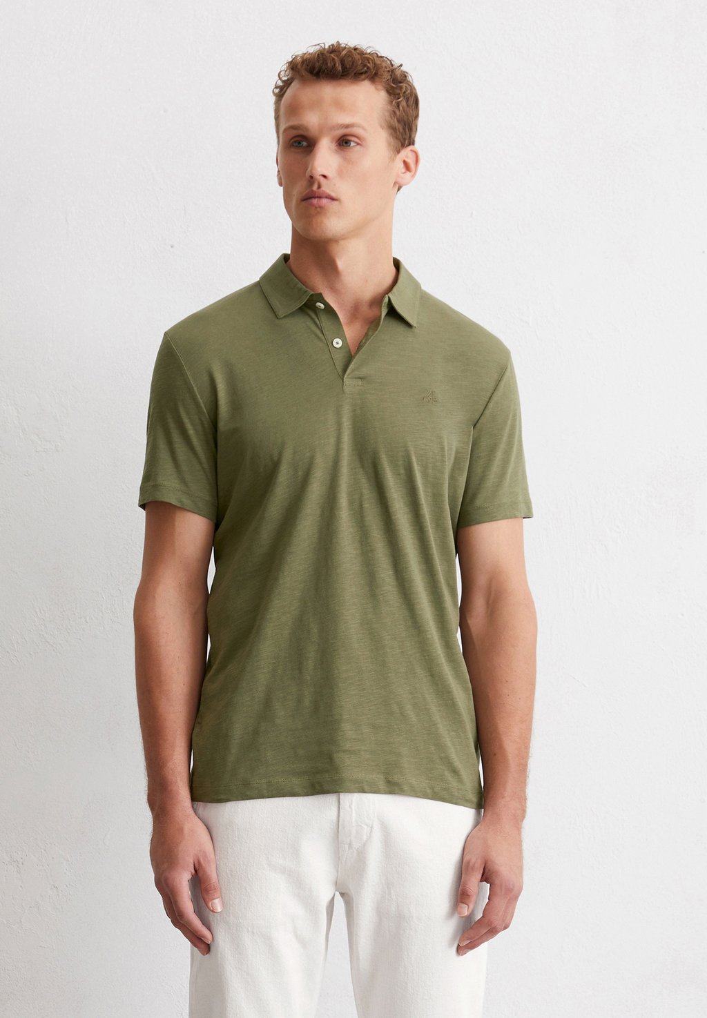 

Рубашка поло SHORT SLEEVE Marc O'Polo, темно-зеленый