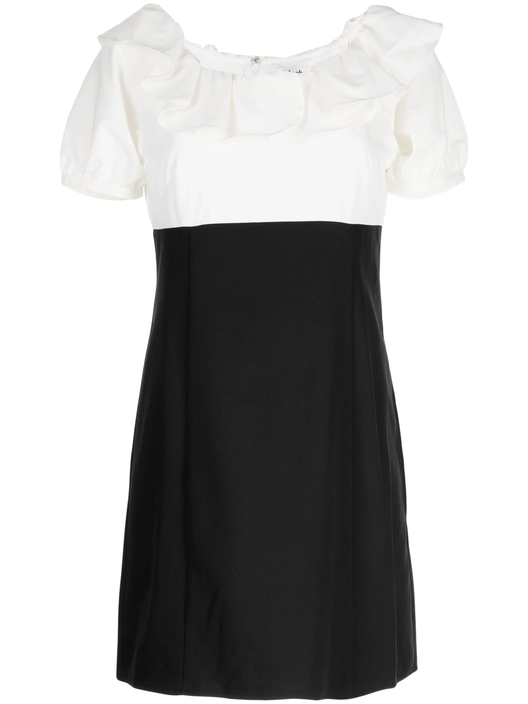 

Короткое платье А-силуэта с оборками B+Ab, белый