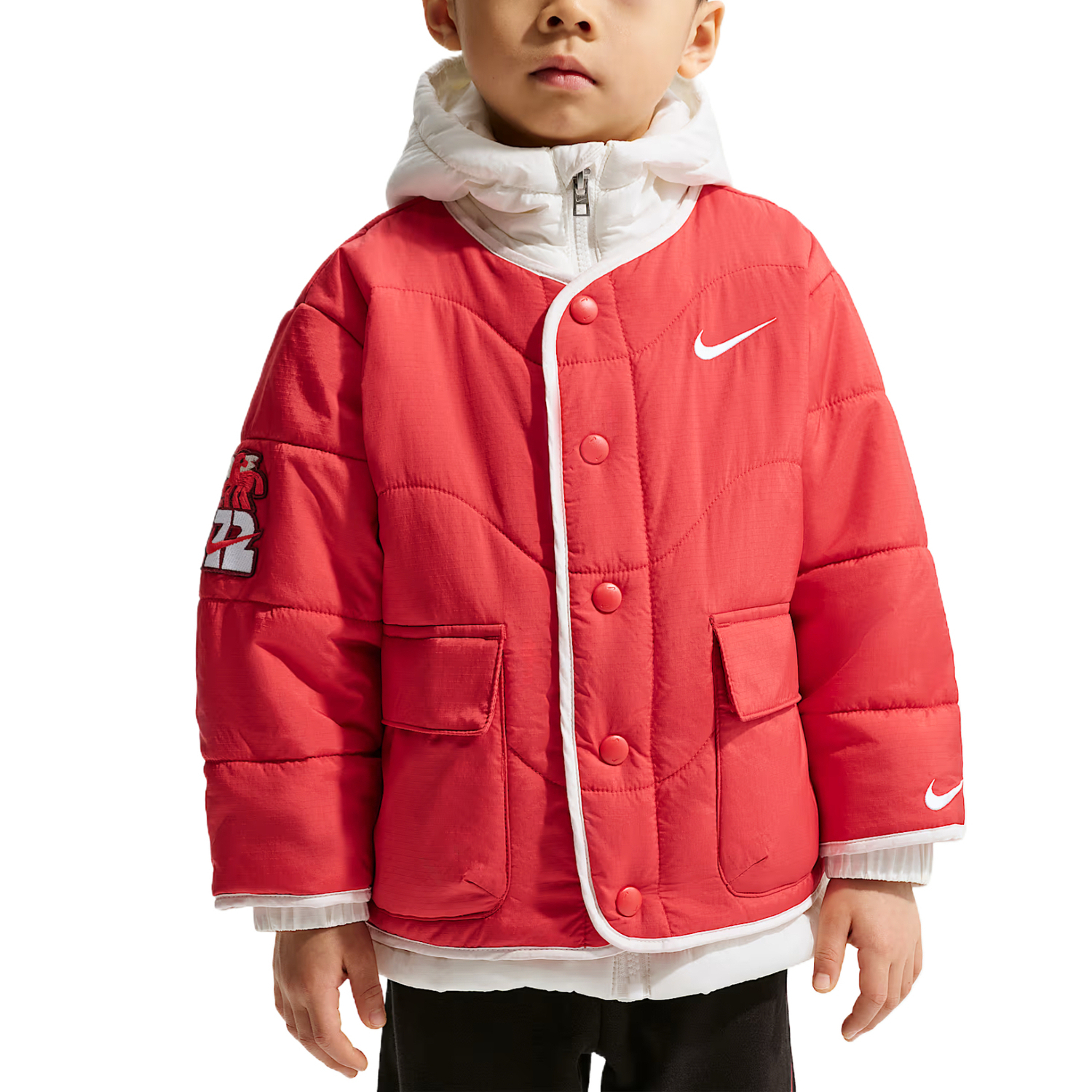 

Детская куртка с капюшоном Moderate Nike, university красный