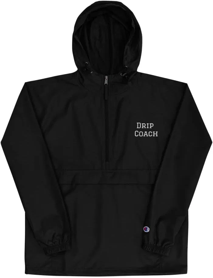 Ветровка Drip Coach Embroidered Champion Packable Windbreaker Unisex Rain Jacket с вышивкой, унисекс