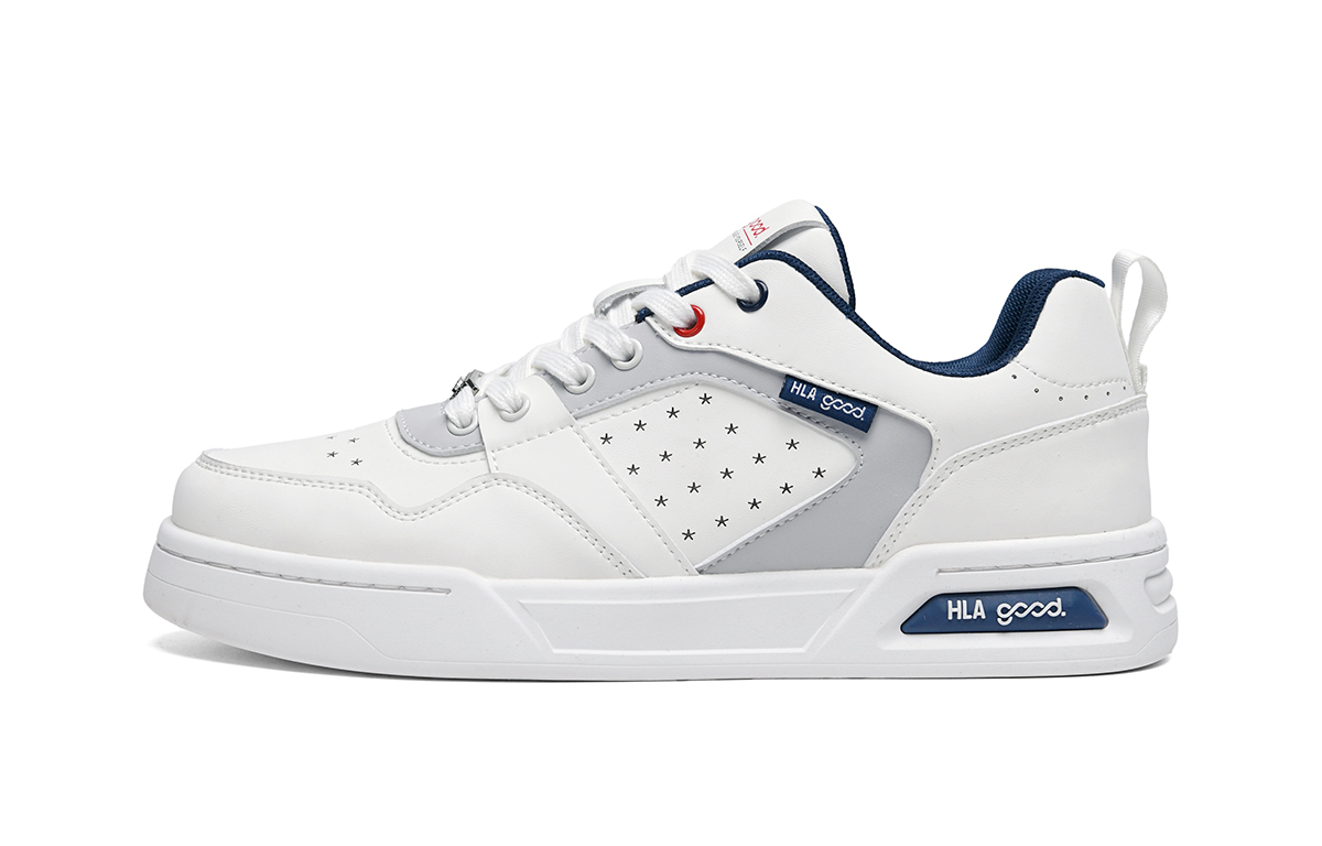 

HLA Мужские низкие скейтбордские кроссовки бело-синие, цвет White Blue