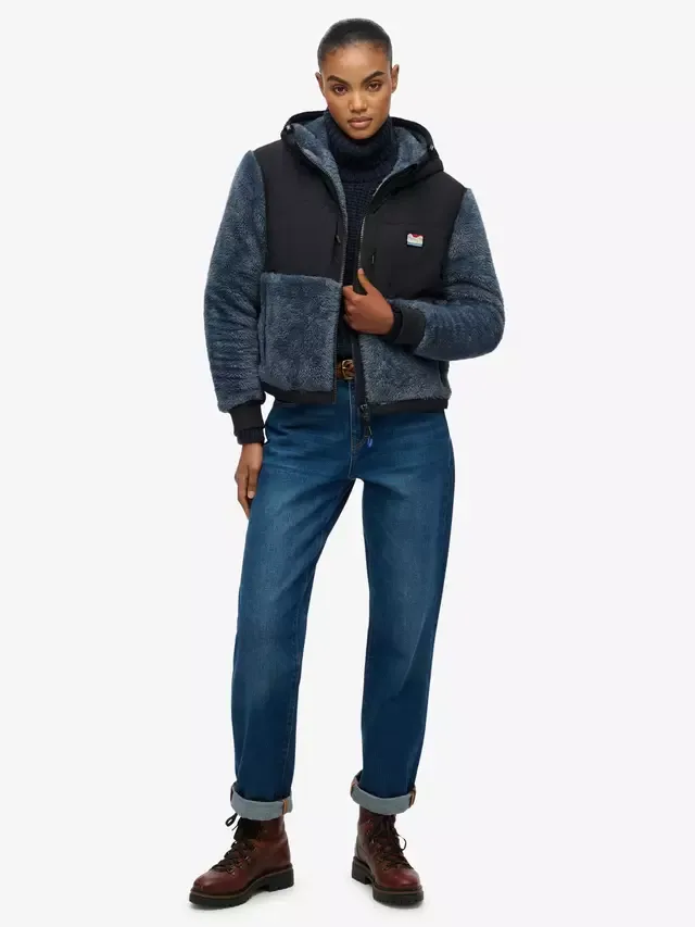 Сверхмягкая гибридная куртка на молнии, цвет Эбеновое дерево Superdry — фото 3