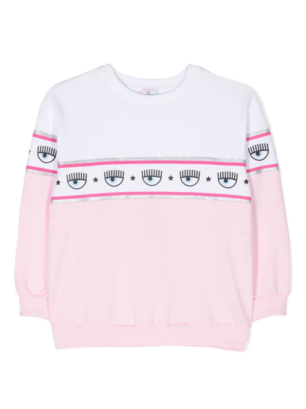 

Толстовка с узором Eyelike Chiara Ferragni Kids, розовый