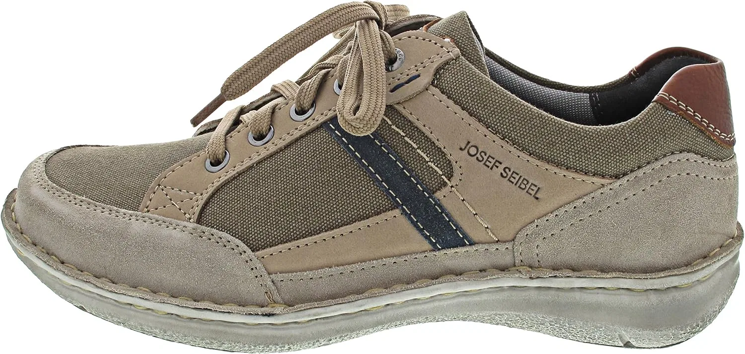 Мужские низкие кроссовки Josef Seibel Anvers 79, очень широкие (K), со сменной стелькой, Beige/Multi-Coloured