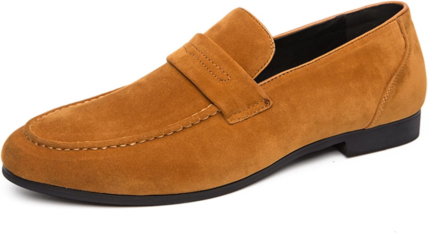 

Мужские классические мокасины слипоны Penny Loafer для комфорта, бизнес-кэжуал Abborora, желтый