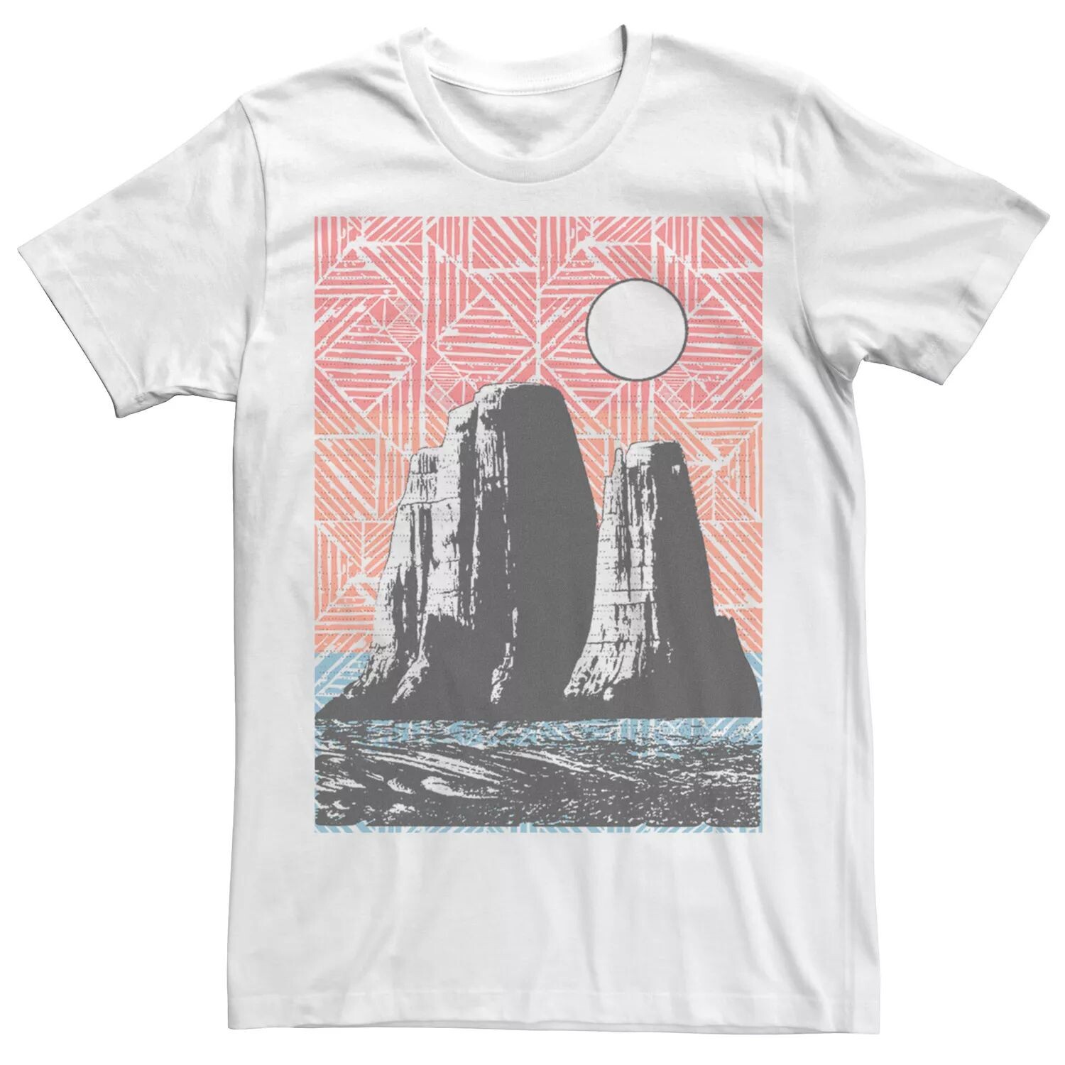 

Мужская футболка с плакатом Mesa Mountains и геометрическим рисунком Licensed Character