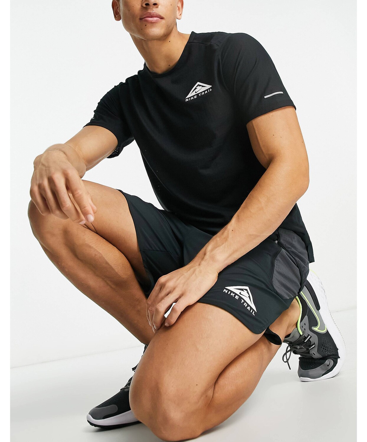 

Черная футболка с логотипом Nike Running Trail, Черный, Черная футболка с логотипом Nike Running Trail