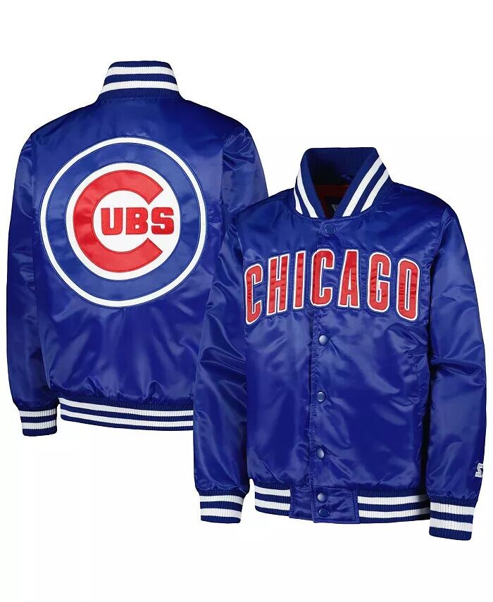 

Куртка Royal Chicago Cubs Boys of Summer из сатина на кнопках для больших мальчиков и девочек Starter
