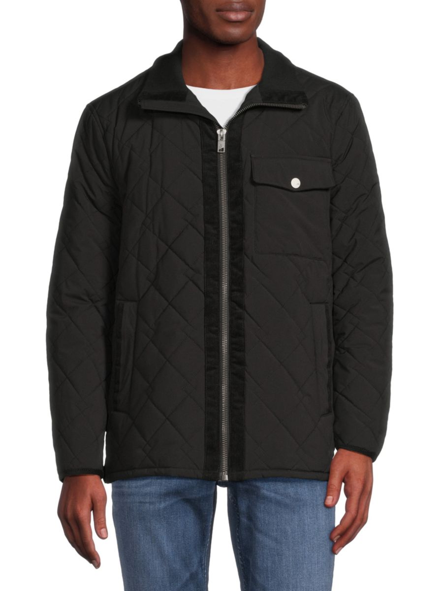 

Стеганая куртка Amberg с воротником-стойкой Andrew Marc, черный